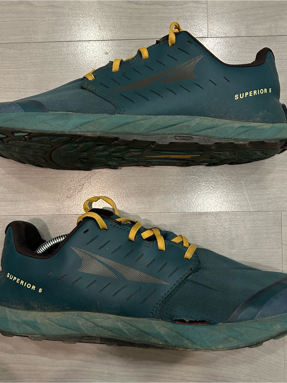 Altra Superior 5 Men's Size 13 Shoes Trail Running Teal Green Athletic Outdoor
